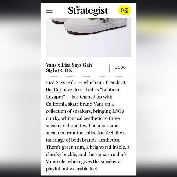 NWT Vans x Lisa Says Gah! Green & White T-Strap Mary Jane's - Sz 9.5 - Picture 7 of 8